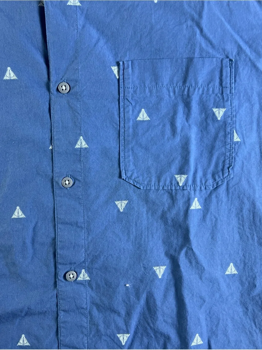 The North Face Men's Short-Sleeve Navy Button-Up Shirt men’s 2xl